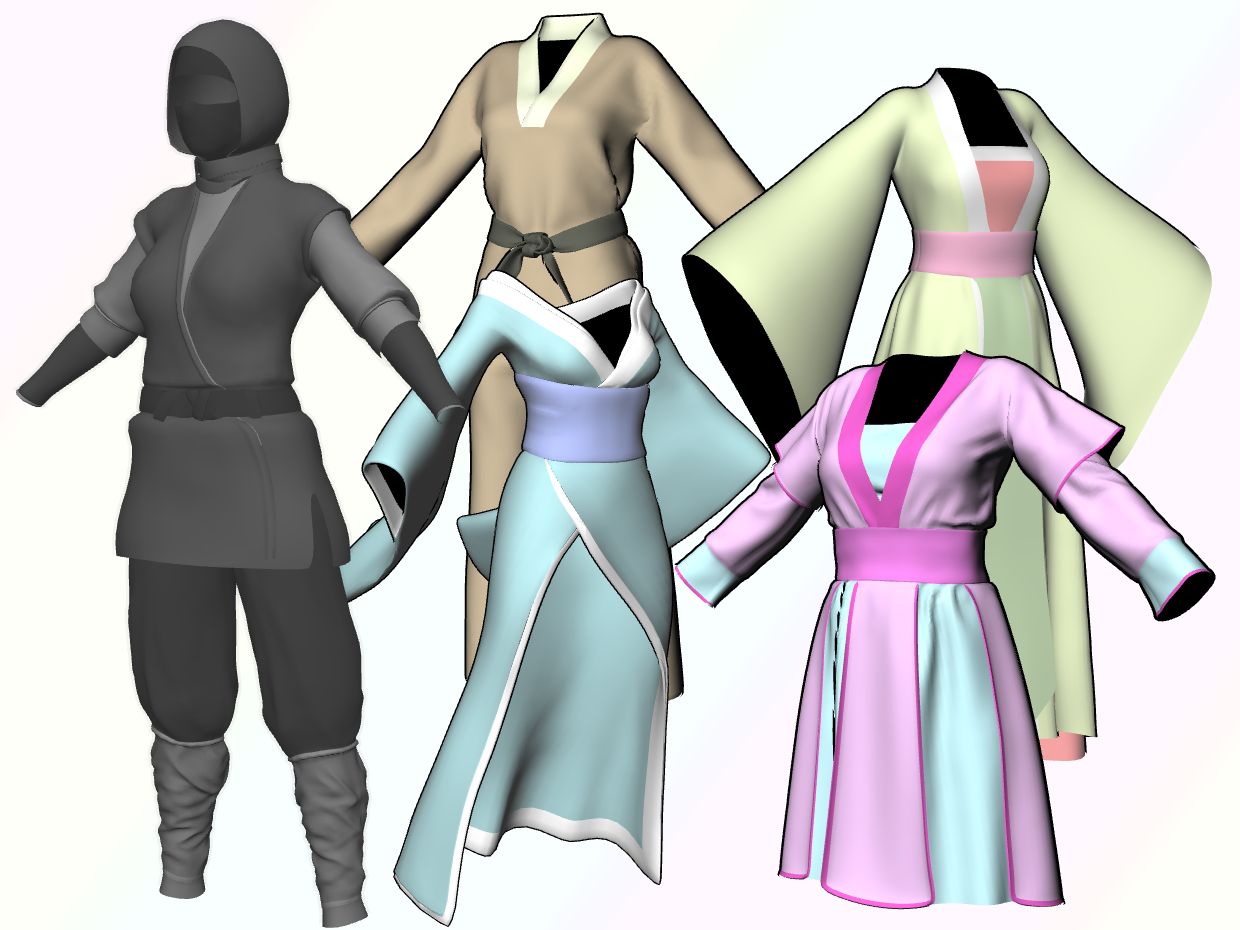 동양 무협 3D 의상 소재 세트 | 텀블벅 - 크리에이터를 위한 크라우드펀딩